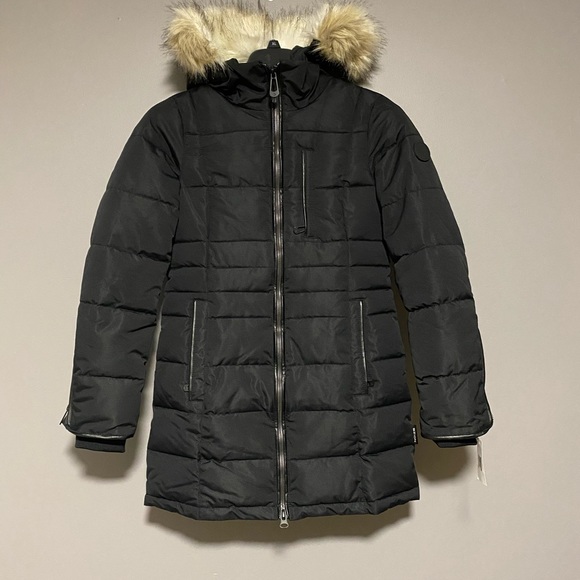 Noize Harper Quilted Faux Fur Trim Parka - Picture 4 of 8